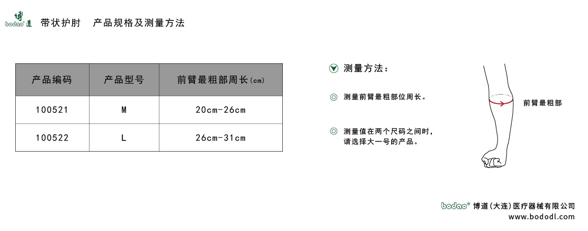 产品尺码表